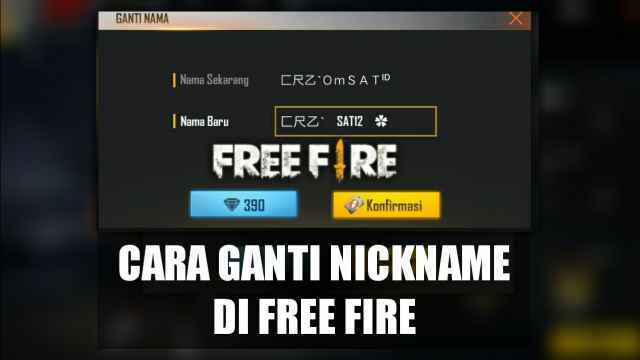 cara ganti nama ff