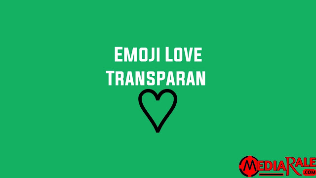 Simbol Emoji Love Transparan Kosong
