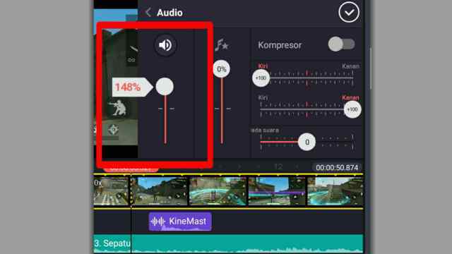 Cara Memperbesar dan Memperkecil Suara di KineMaster Cara Memperbesar dan Memperkecil Suara di KineMaster