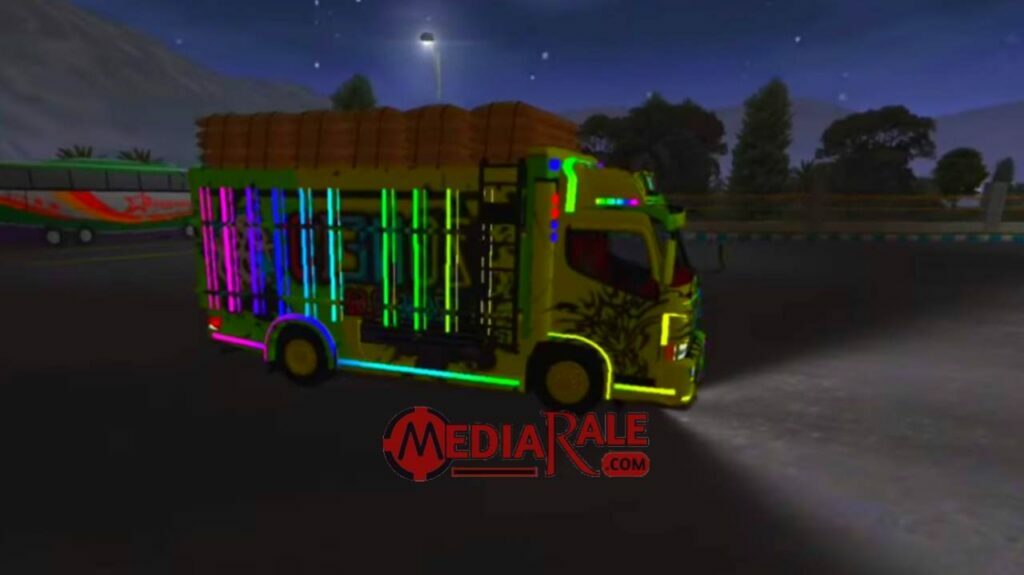 Mod BUSSID Truck Canter Full Strobo