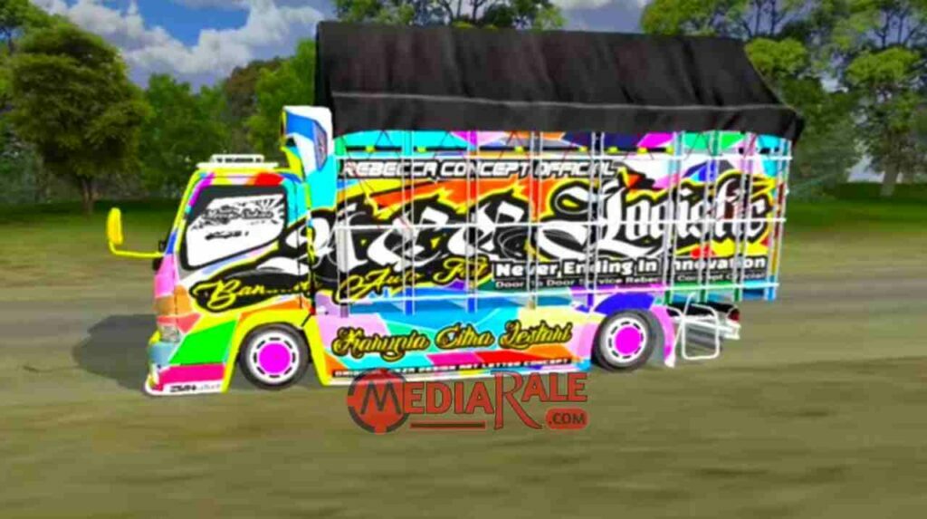 Mod BUSSID Truck Canter Full Strobo