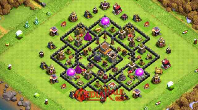 Base COC TH 8 Base COC TH 8, formasi coc th 8, tata letak coc th 8