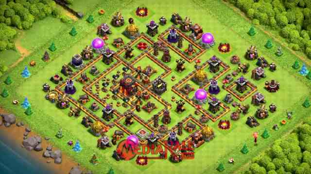 Base COC TH 10 Base COC TH 10, formasi coc th 10, tata letak coc th 10